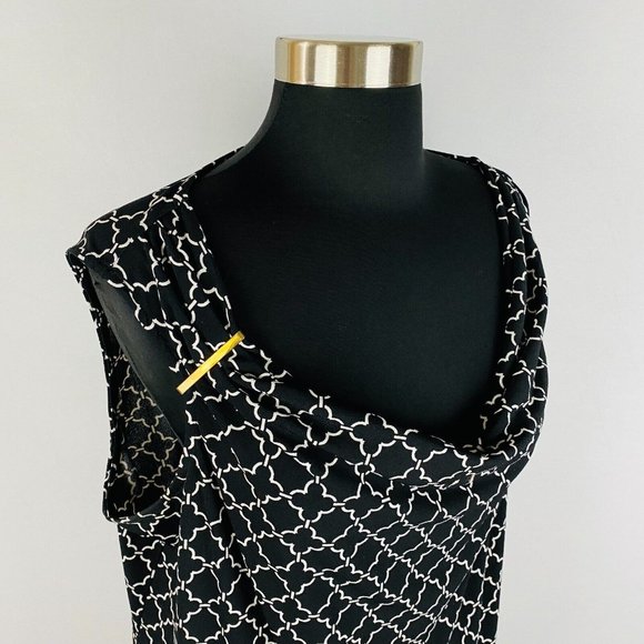 Charter Club Sleeveless Geometric Print Black White Women's Plus 1X * - Picture 4 of 8